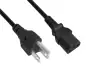 Preview: Mains cable Japan type B to C13, 0.75mm², approvals: JET/PSE, VCTF, black, length 1.80m