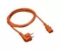 Preview: Power cord Europe CEE 7/7 ° to C13, 0,75mm², VDE, orange, length 1,80m