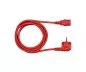 Preview: Cable de red Europa CEE 7/7 90° a C13, 1 mm², VDE, rojo, longitud 5,00m