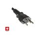 Preview: Stromkabel Netzkabel für die Schweiz auf C13 90° abgewinkelt (seitwärts)