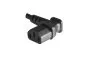 Preview: Power cord Switzerland type J (partly insulated) to C13 90°, 0,75mm², approval: SEV, black, length 1,80m