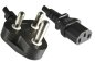 Preview: Power cable South Africa type M to C13, 1mm², approval: SABS, black, length 5.00m