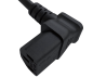 Preview: Мрежов кабел England UK тип G 10A към C13 90°, 0,75 mm², одобрен: ASTA / SASO /HK и Singapore SM, черен, дължина 1,80 m