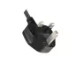 Preview: Mains cable England UK type G 10A to C13 90°, 0.75mm², approved: ASTA / SASO /HK and Singapore SM, black, length 1.80m