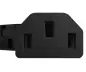 Preview: Netkabel Engeland UK type G 10A naar C13 90°, 0,75mm², goedgekeurd: ASTA /SASO /HK en Singapore SM, zwart, lengte 2,00m
