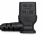 Preview: Καλώδιο δικτύου Αγγλίας τύπου G 10A σε C13 90°, 0.75mm², εγκεκριμένο: ASTA /SASO /HK και Singapore SM, μαύρο, μήκος 2.00m