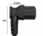 Preview: Καλώδιο δικτύου Αγγλίας τύπου G 10A σε C13 90°, 0.75mm², εγκεκριμένο: ASTA /SASO /HK και Singapore SM, μαύρο, μήκος 2.00m