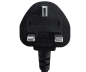 Preview: Netzkabel England UK Typ G 10A auf C13, 0,75mm², Zul.: ASTA /SASO /HK u. Singapore SM, schwarz, 1,80m