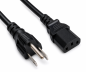 Preview: Cable de alimentación América EE.UU. NEMA 5 - 15P, tipo B a C13, AWG18, SVT, aprobaciones: UL/CSA, negro, longitud 1,00m