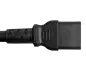 Preview: Netzkabel Amerika USA NEMA 6-20P auf C13, SJT 14/3C 105°C, schwarz, Länge 2,00m