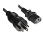 Preview: Power cable America USA Type B US NEMA 5-15P to C13, HOSPITAL GRADE, AWG18, SJT, UL, CSA, black, length 1.80m