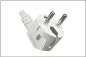 Preview: Power cord Europe CEE 7/7 90° to C13, 0,75mm², VDE, white, length 1,80m