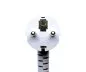 Preview: Power cord Europe CEE 7/7 90° to C13, 0,75mm², VDE, white, length 1,80m