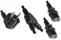 Preview: Cavo di rete a Y CEE 7/7 90° 1,20m a 2x C13 0,80m, 1mm², VDE, nero, lunghezza 2,00m