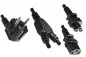Preview: Y-mains cable CEE 7/7 90° 1,20m to C13 + C5 each 0,80m, 1mm², VDE, black, length 2,00m Preview: Y-mains cable CEE 7/7 90° 1,20m to C13 + C5 each 0,80m, 1mm², VDE, black, length 2,00m