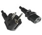 Preview: Europe LSZH mains cable, CEE 7/7 90° to C13, 1mm², VDE, black, length 3.00m