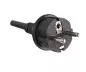 Preview: Power cord CEE 7/7 90° to Open End, 1mm², VDE, NF, DEMKO, FINKO, KEMA, CEBEC, OVE, IMQ, SEV, SAA, black, 5m