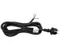 Preview: Netzkabel Gummi/Neopren 1.5 mm², CEE 7/7, Open-End 3cm abgemantelt, H07RN-F 3G, VDE, Länge 3,00m