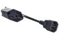 Preview: Power cord Switzerland type J to C14, 0,75mm², approval: SEV, black, length 0,30m