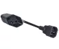 Preview: Mains cable Switzerland type J to C14, 0.75mm², approval: SEV, black, length 0.30m Preview: Mains cable Switzerland type J to C14, 0.75mm², approval: SEV, black, length 0.30m