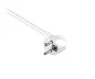 Preview: Cavo di prolunga per contatti di terra, 1,5 mm², CEE 7/7 90° a CEE 7/3, da spina a presa, bianco, lunghezza 2 m