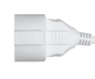 Preview: Cable alargador de contacto de puesta a tierra, 1,5 mm², CEE 7/7 90° a CEE 7/3, de clavija a enchufe, blanco, longitud 2 m
