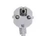 Preview: Schutzkontakt-Verlängerungskabel 1,5mm², CEE 7/7 90° auf CEE 7/3, Stecker auf Buchse, weiß, Länge 5m