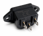 Preview: DINIC IEC 60320-C14 Einbaubuchse zum Schrauben, 10 A, 250 V~, Bulk Verpackung