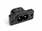 Preview: DINIC IEC 60320-C8 Einbaubuchse zum Schrauben, 2,5 A, 250 V~, Bulk Verpackung