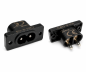 Preview: DINIC IEC 60320-C8 Einbaubuchse zum Schrauben, 2,5 A, 250 V~, Bulk Verpackung