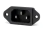 Preview: DINIC IEC 60320-C14 Einbaubuchse zum Schrauben, 10 A, 250 V~, Bulk Verpackung