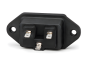 Preview: DINIC IEC 60320-C14 Einbaubuchse zum Schrauben, 10 A, 250 V~, Bulk Verpackung