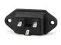 Preview: DINIC IEC 60320-C14 Einbaubuchse zum Schrauben, 10 A, 250 V~, Bulk Verpackung