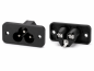 Preview: DINIC IEC 60320-C6 Einbaubuchse zum Schrauben, 2,5 A, 250 V~, Bulk Verpackung