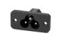 Preview: DINIC IEC 60320-C6 Einbaubuchse zum Schrauben, 2,5 A, 250 V~, Bulk Verpackung