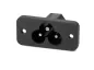 Preview: DINIC IEC 60320-C6 Einbaubuchse zum Schrauben, 2,5 A, 250 V~, Bulk Verpackung
