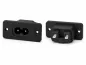 Preview: DINIC IEC 60320-C8 Einbaubuchse zum Schrauben, 2,5 A, 250 V~, Bulk Verpackung