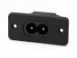 Preview: DINIC IEC 60320-C8 Einbaubuchse zum Schrauben, 2,5 A, 250 V~, Bulk Verpackung