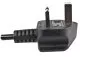 Preview: Power cord England UK type G 10A to C13, 0,75mm², approval: BSI Kitemark, black, length 1,80m