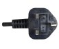 Preview: Cable de red Inglaterra UK tipo G 10A a C13, 0,75 mm², homologación: BSI Kitemark, UKCA, negro, longitud 1,80 m