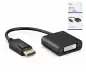 Preview: Adattatore DINIC 1.2 DisplayPort a DVI-D, spina DP - presa DVI 1080p max.(1920x1200 60Hz)nero, scatola DINIC con foro Euro, 0,15m