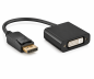 Preview: Adaptador DINIC 1.2 DisplayPort para DVI-D, ficha DP - tomada DVI 1080p máx. (1920x1200 60Hz) preto, caixa DINIC com orifício europeu, 0,15 m