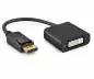 Preview: Adattatore DINIC 1.2 DisplayPort a DVI-D, spina DP - presa DVI 1080p max.(1920x1200 60Hz)nero, scatola DINIC con foro Euro, 0,15m