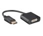 Preview: DINIC adapter 1.2 DisplayPort to DVI-D, DP plug - DVI socket 1080p max.(1920x1200 60Hz)black, DINIC box with Euro hole, 0.15m