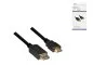 Preview: DisplayPort naar HDMI kabel, DP 20pin naar HDMI plug, resolutie max. 1920x1080p bij 60Hz, zwart, DINIC doos met Euro gat, 2,00m