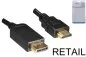 Preview: DisplayPort to HDMI cable, DP 20pin to HDMI male, resolution max. 1920x1080p at 60Hz, black, 2.00m, DINIC Blister