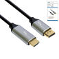 Preview: DINIC Premium Displayport uz HDMI kabelis, 4K@60Hz, 3D, HDR, 1 m