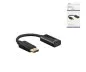 Preview: Adapter DisplayPort 1.4 male to HDMI type A female, DP 1.4 to HDMI, 4K*2K@60Hz, 3D,black, DINIC box with Euro hole, 0.10m
