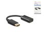 Preview: Adapteri DisplayPort 1.4 uros HDMI tyyppi A naaras, DP 1.4 HDMI, 4K*2K@60Hz, 3D, musta, DINIC-kotelo, jossa on euroreikä, 0,10m