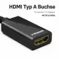 Preview: Adattatore DisplayPort 1.4 maschio a HDMI tipo A femmina, DP 1.4 a HDMI, 4K*2K@60Hz, 3D, nero, scatola DINIC con foro Euro, 0,10 m